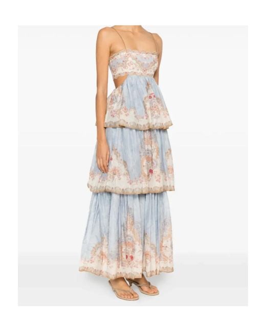 Zimmermann White Daylight Tiered Maxi Dress