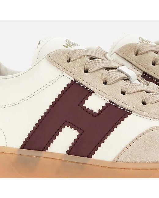 Hogan Brown Cool Side H Patch Sneakers
