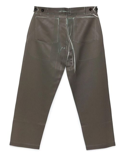Comme des Garçons Gray Casual Pants With Belt Loops for men