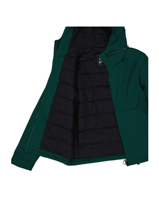 Herno Green Hooded Zip Down Jacket for men