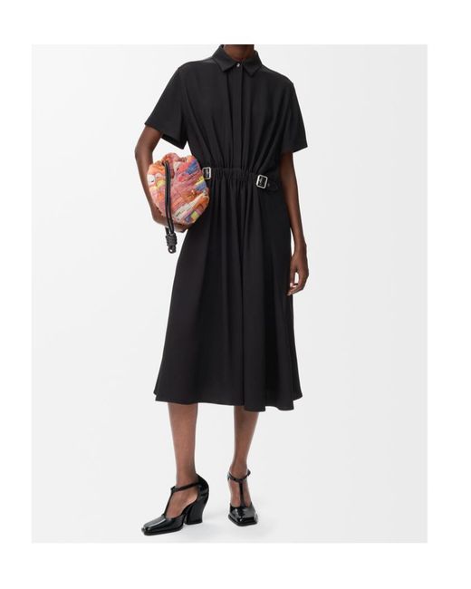 Loewe Black Belted Midi Dress