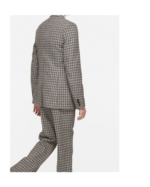 Acne Multicolor Checked Wool Blazer for men