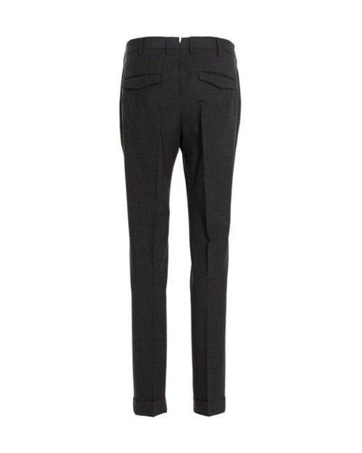 Pt Pantaloni Gray Pt Torino Straight-Leg Turn-Up Hem Tailored Trousers for men