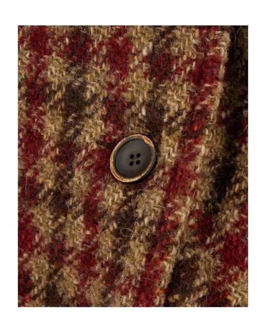 Uma Wang Brown Checked Cape