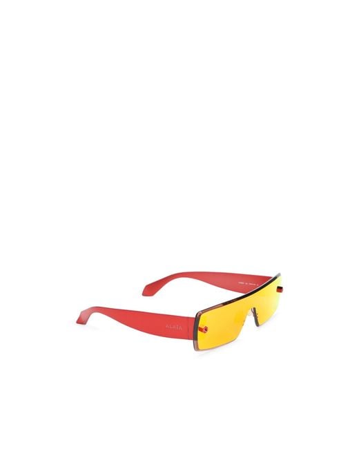 Alaïa Pink Alaïa Azzedine Shield Frame Sunglasses