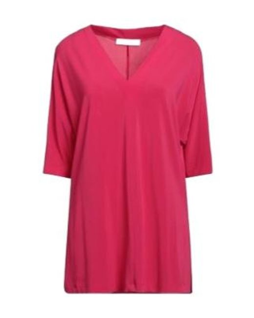 Max Mara Pink V-Neck Three-Quarter Sleeve Top
