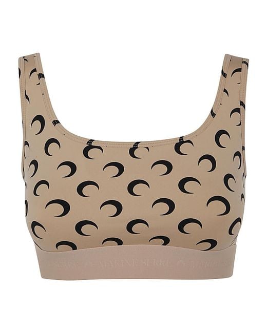 MARINE SERRE Natural Moon Jersey Sport Bra