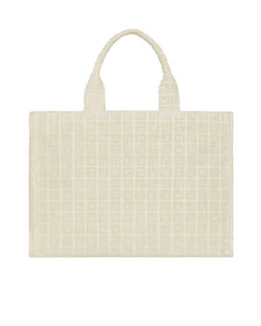 Givenchy Natural 4G Pattern Medium G-Tote Shopping Bag