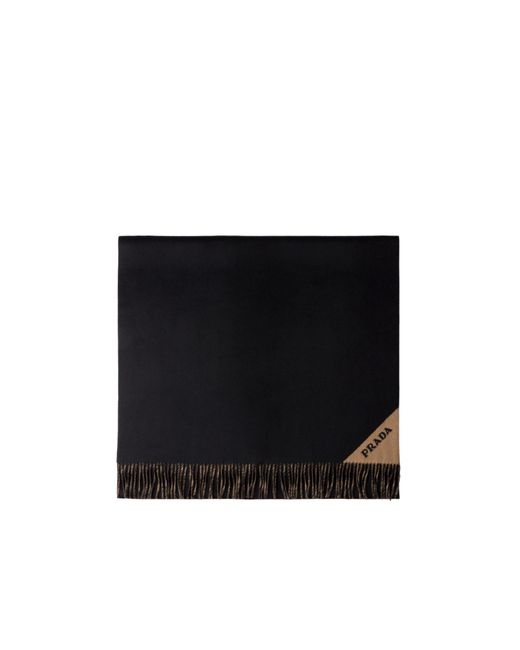 Prada Black Double Cashmere Stole