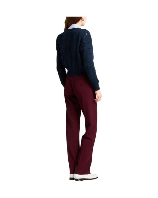 Weekend by Maxmara Blue Solid Color Knit Sweater