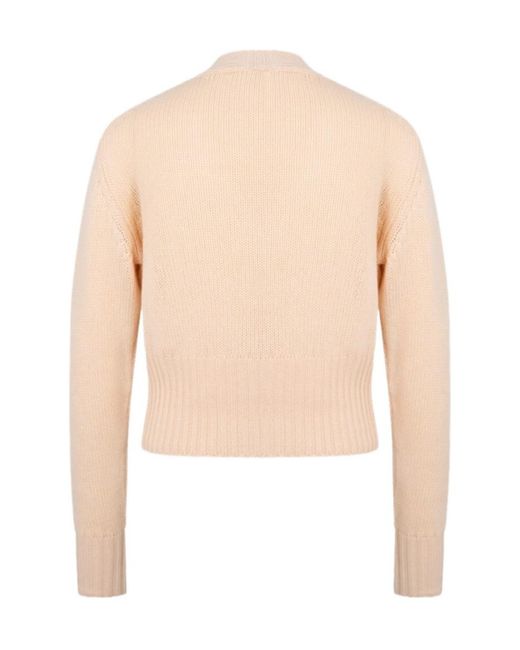 Fabiana Filippi White Long-Sleeved Knitted Cardigan
