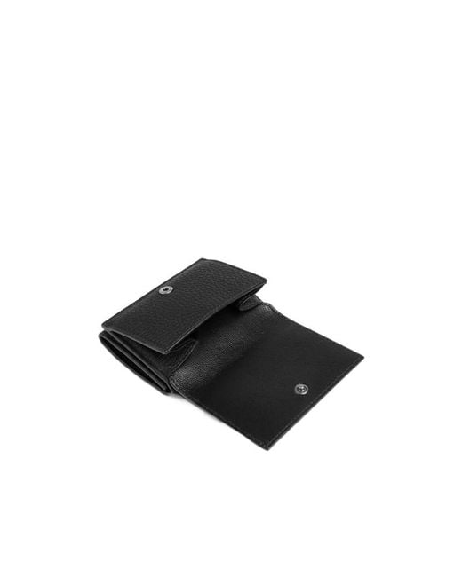 Balenciaga Black Logo Printed Credit Mini Wallet for men