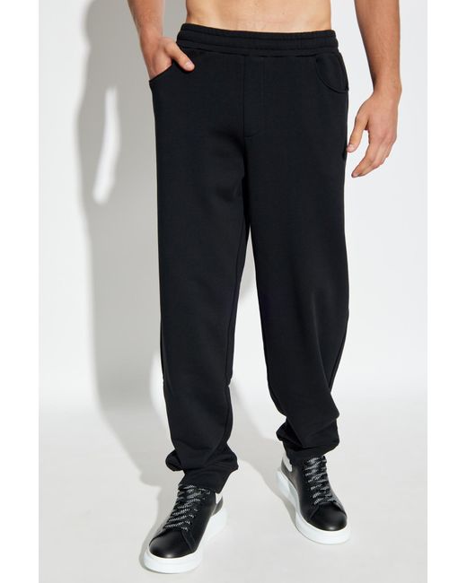Moschino Blue Zip Pocket Elasticated Waistband Trousers for men