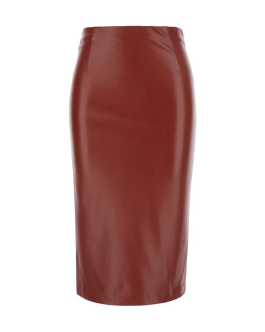 Jucca Red High-Waisted Skirt