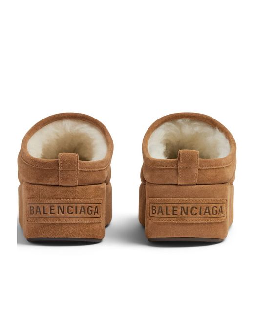 Balenciaga Brown Alaska Platform Mules