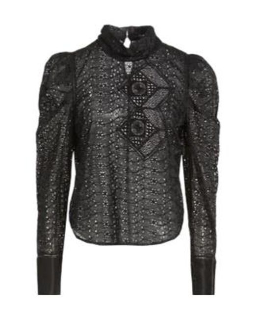 Isabel Marant Black Top Ramie, Polyester, Cotton, Polyamide