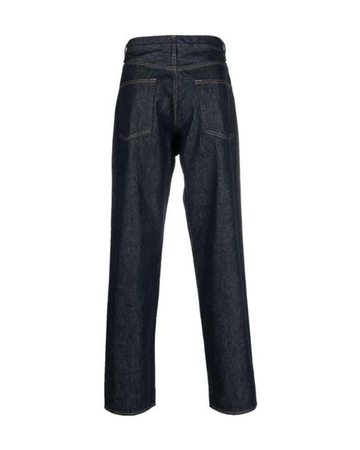 Auralee Blue Hard Twist Wide-Leg Jeans for men