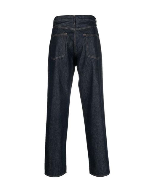 Auralee Blue Hard Twist Wide-Leg Jeans for men
