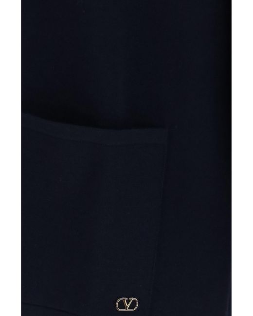 Valentino Blue Vlogo Oversized Cardigan for men