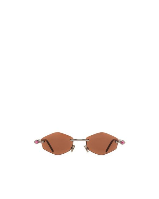 Kuboraum Brown Frameless Sunglasses for men