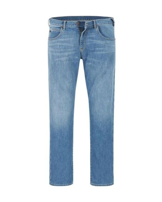 Emporio Armani Blue Logo-Patch Jeans for men