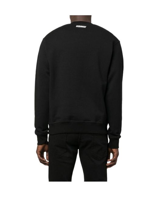 DSquared² Blue Graphic-Print Cotton Sweatshirt for men