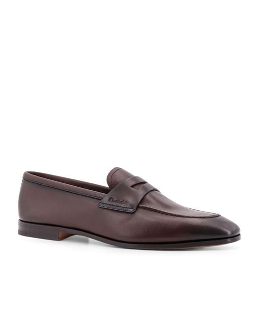 Church's Brown Logo Embossed Loafers for men