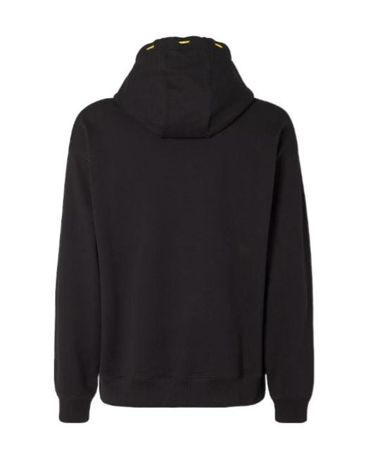 Fendi Black Ff Embroidered Drawstring Hoodie for men
