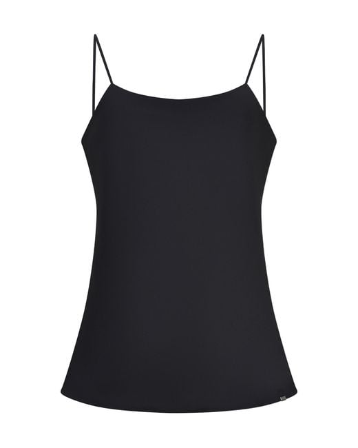 Herno Black Satin Camisole Top
