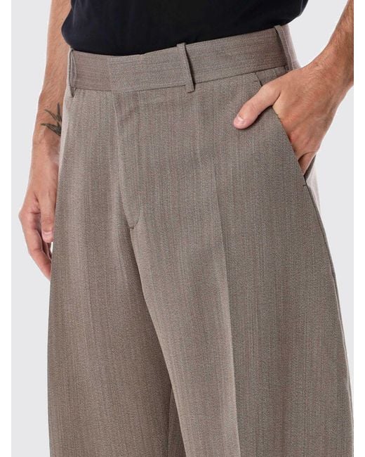 Studio Nicholson Gray Casual Trousers With Belt Loops for men