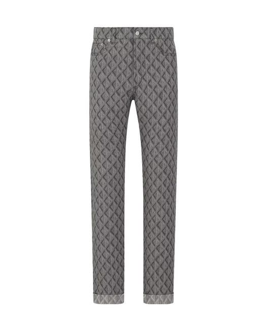 Dior Gray Cd Diamond Jeans for men