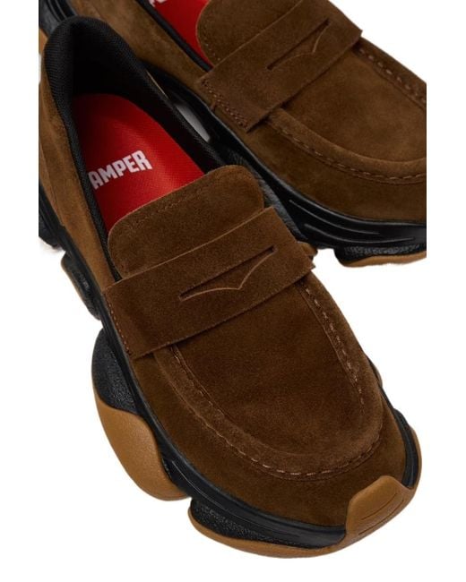 Camper Brown Karst 2 Suede Moccasins For