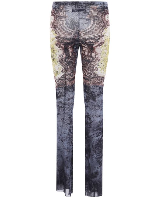 Jean Paul Gaultier Gray Printed Casual Pants