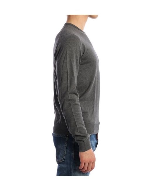 John Smedley Gray Hatfield Crewneck Knitted Jumper for men