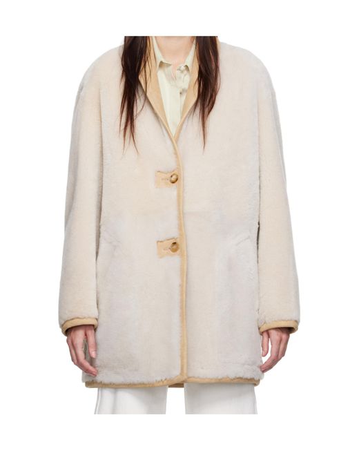 Calvin Klein White Long-Sleeved Coat