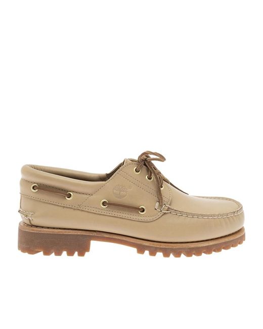 Timberland Natural Logo Patch Lace-Up Shoes for men