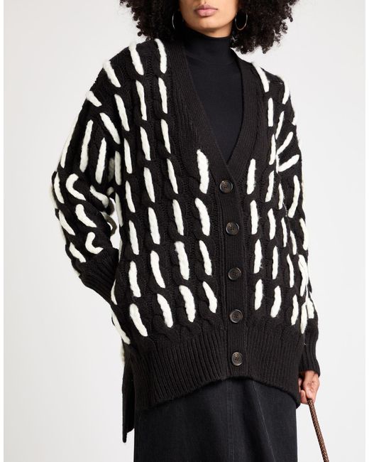 Farm Rio Black Two-Tone Cardigan