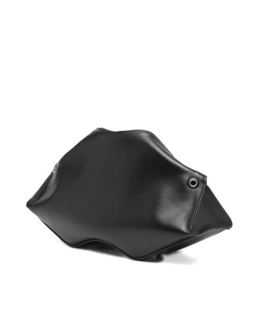McQueen Black Manta Clutch Bag