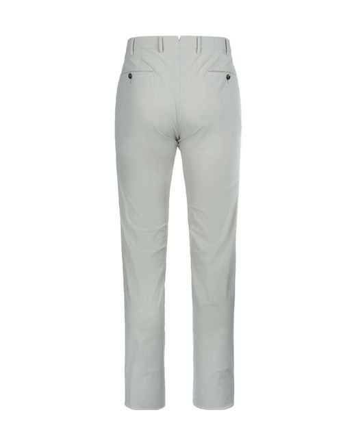 Pt Pantaloni Gray Plain Stretch-Design Chinos for men