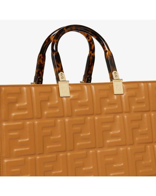 Fendi Brown Monogram Embossed Tote Bag