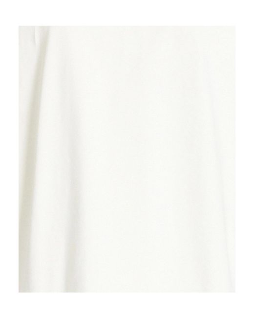 Ganni White Solid Color T-Shirt