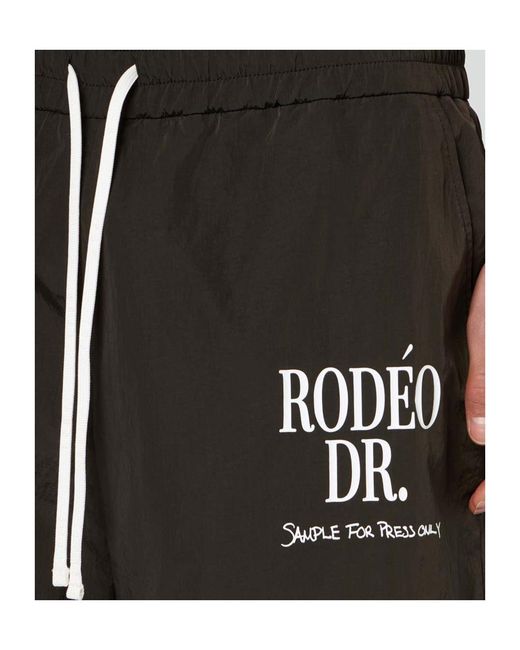 1989 STUDIO Black Elastic Waist Sports Pants for men