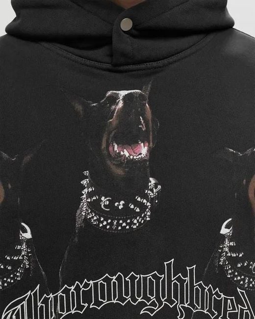 Represent Black Logo Logo Hooded Sweater for men