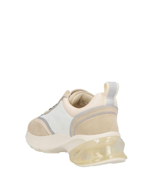 Tory Burch Natural Lace-Up Logo Sneakers