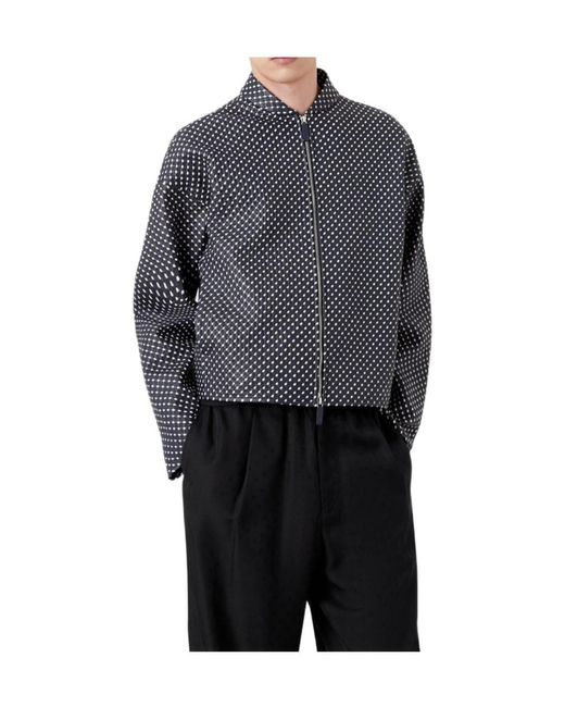 Emporio Armani Blue Collar Zip-Up Jacket for men