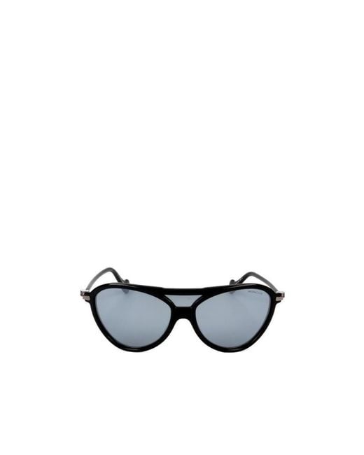 Moncler White Eyewear Pilot Frame Sunglasses for men