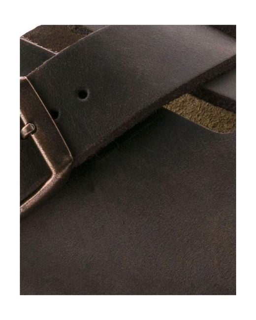 Birkenstock Brown Boston Leather Mules for men