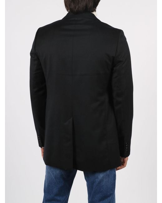 AMI Black Single-Breasted Blazer Jacket for men