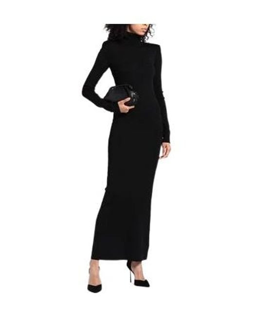 Saint Laurent Black Tailored Wool Dress