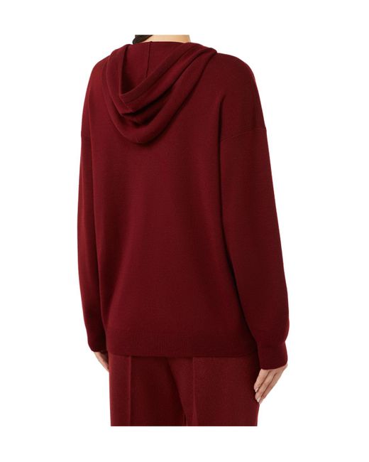 Max Mara Red Long Sleeve Hoodie